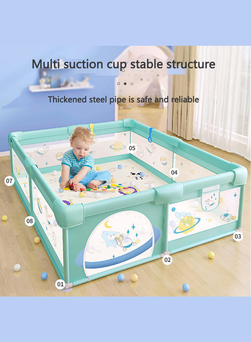 Baby Playpen Playpen fance Children's Fences for Toddlers Extra Large Baby Playard with Gate Infant Safety Activity Center Sturdy Playpen with Anti-Slip Base