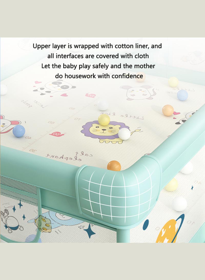 Baby Playpen Playpen fance Children's Fences for Toddlers Extra Large Baby Playard with Gate Infant Safety Activity Center Sturdy Playpen with Anti-Slip Base