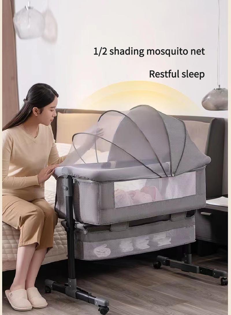 متعددة الوظائف المحمولة سرير صغير الربط سرير كبير سرير قابلة للطي للأطفال حديثي الولادة