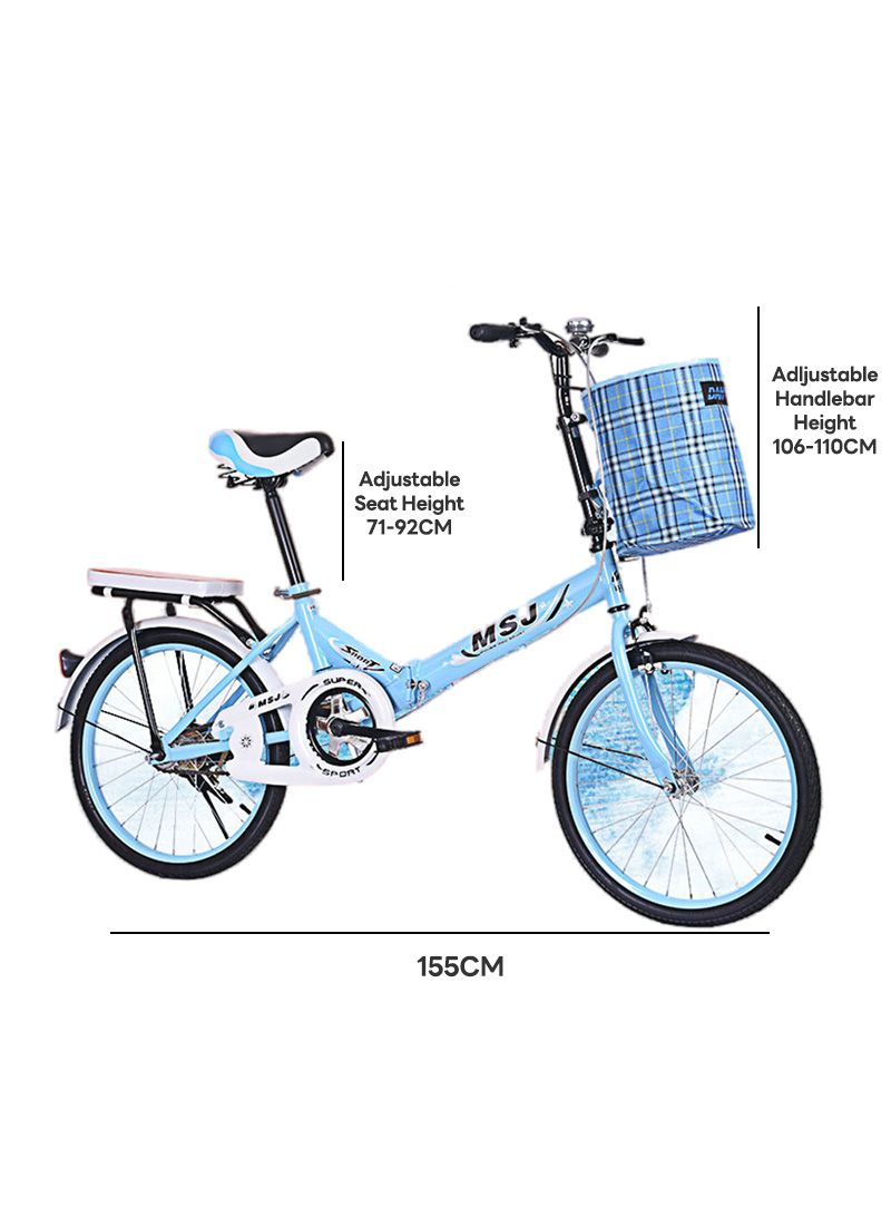 20 بوصة قابلة للطي دراجة جبلية عالية الكربون الصلب الإطار امتصاص الصدمات ، الرجال والنساء المحمولة دراجة ، دراجة المدينة