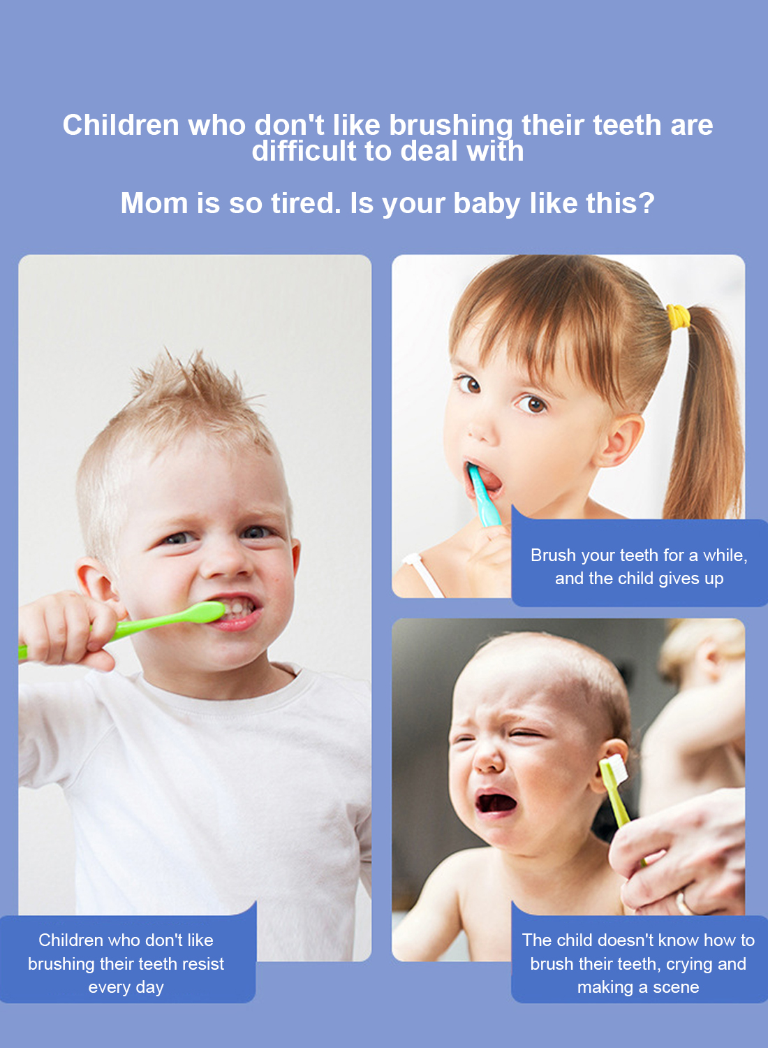 يو على شكل فطر فرشاة الأسنان للأطفال