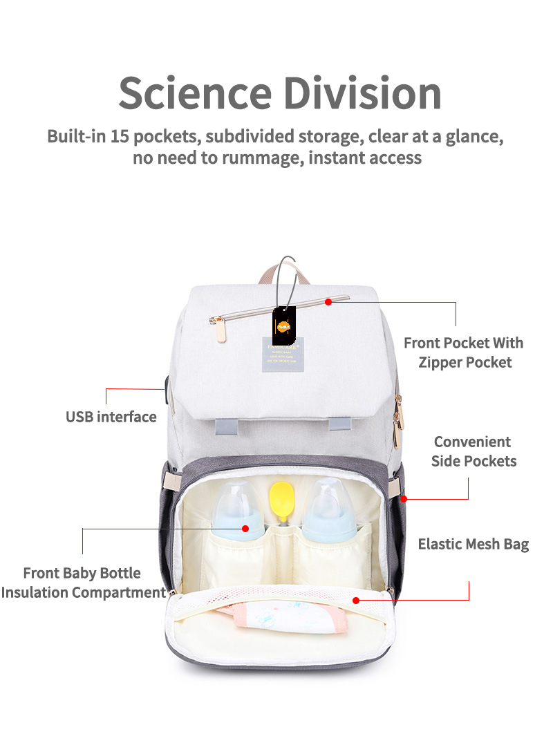 حقيبة الأمومة حقيبة الأم حقيبة متعددة الوظائف حقيبة الأم الأم 2022 حقيبة جديدة للماء حقيبة الأم في الهواء الطلق على ظهره