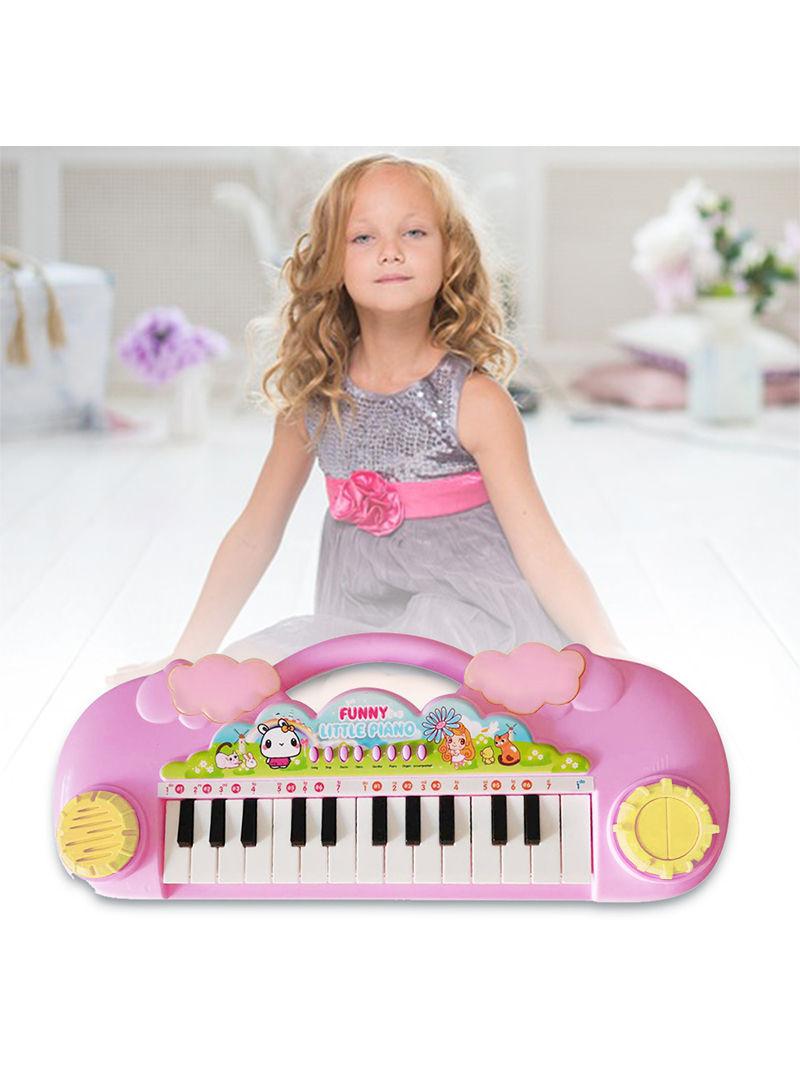 طفل آلة موسيقية لعبة البيانو الإلكترونية 24 مفتاح التناظرية البيانو لعبة تعليمية