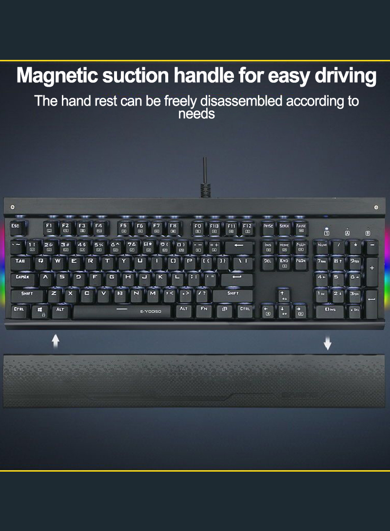 ز - 727 RGB الميكانيكية لعبة لوحة المفاتيح الأسود الأزرق التبديل ومجموعة الماوس RGB مشية
