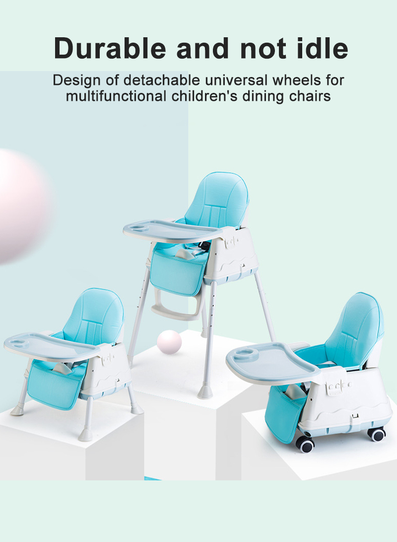 متعددة الوظائف طاولة الطعام كرسي طوي المحمولة للأطفال