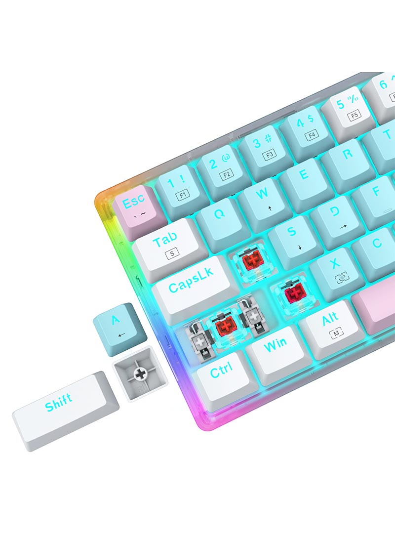 z-11t 61 مفاتيح RGB الميكانيكية لعبة لوحة المفاتيح