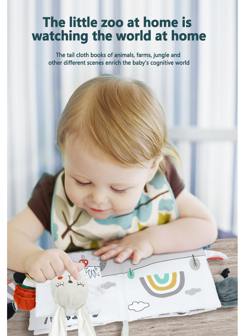 كتاب صوت طفل قماش كتاب تدريب حسّ طفل ثلاثي الأبعاد كتاب تدريب حسّ بصريّ طفل