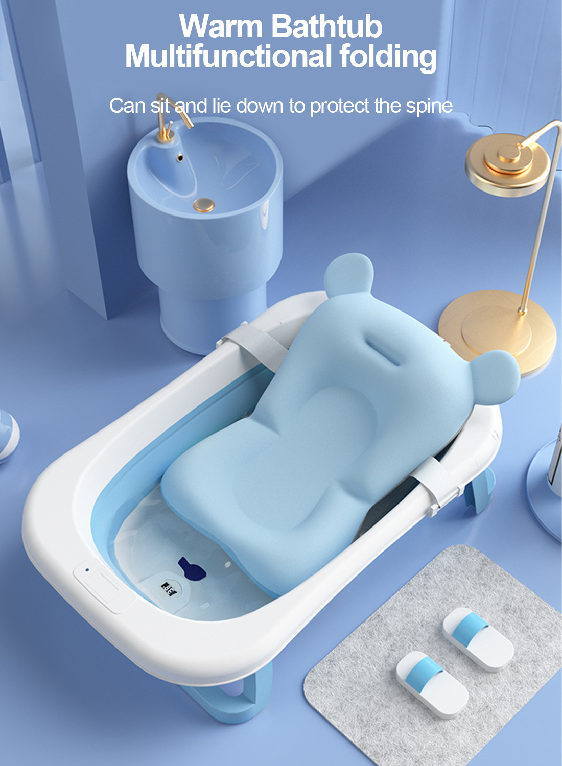 طفل رضيع حوض الاستحمام للطي ، الجلوس والاستلقاء نوع مصغرة المنتجات حديثي الولادة
