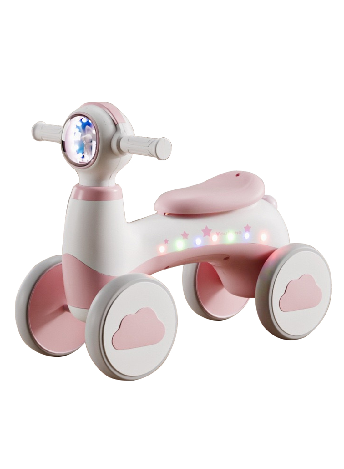 الأطفال سكوتر أربع عجلات دراجة لعبة التوازن 135 درجة مقبض قابل للتدوير ، على نحو سلس إيفا الاطارات ، آمنة ومريحة ركوب