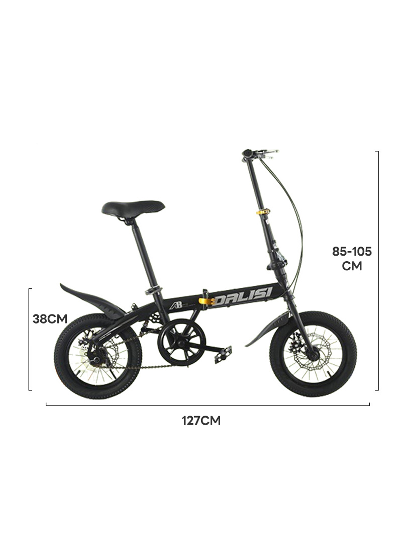 دراجة قابلة للطي دراجة قابلة للطي عالية الكربون الصلب الدراجة الجبلية قرص الفرامل الكبار / الرجال / النساء غير زلة دراجة قابلة للطي ( 16 بوصة )