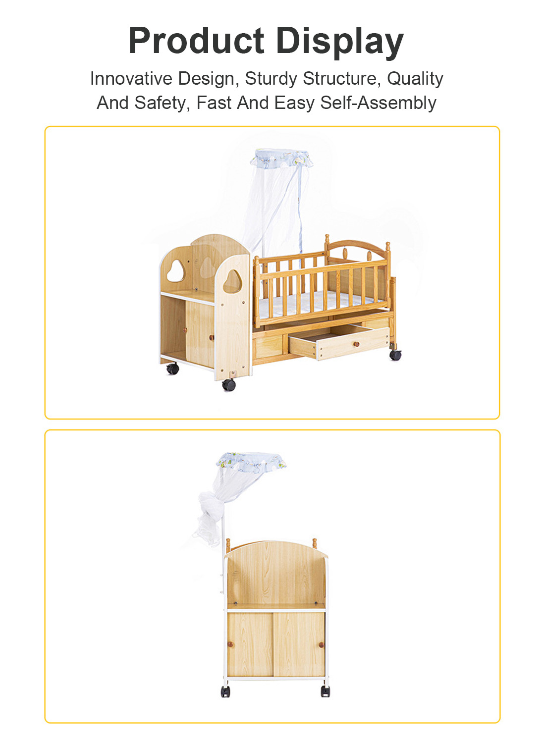 مصنع مصدر الروضة سرير الخشب الصلب بالجملة توسيع سماكة الصنوبر سرير الطفل