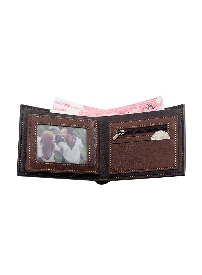 رجل محفظة محفظة قصير بطاقة حامل حقيبة يد 12 * 9.5 * 1.5cm