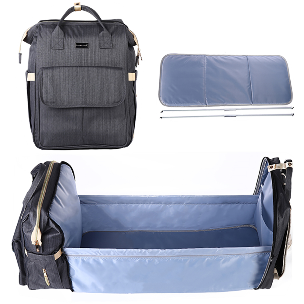 حقيبة الأم ، متغير سرير قابلة للطي ، قدرة كبيرة ، متعددة الوظائف حقيبة الأم والطفل