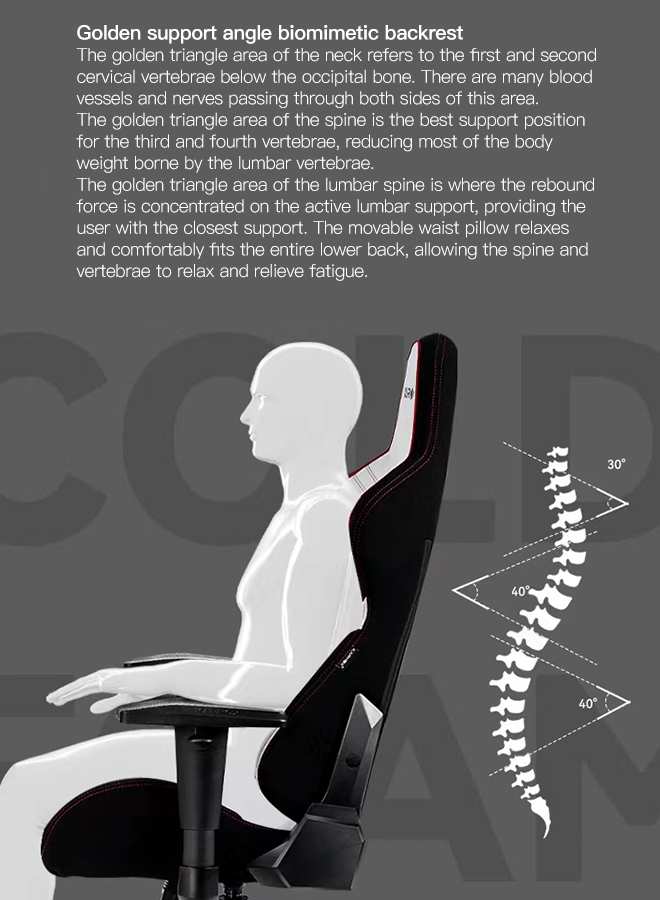 الصفحة الرئيسية ألعاب القوى الإلكترونية كرسي ، مسند القدمين ، وسادة الخصر ، وسادة قابل للتعديل
