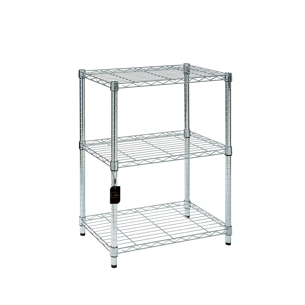 3 Wire Shelving Steel Storage Rack Adjustable Unit Shelves for Laundry Bathroom Kitchen Pantry Closet