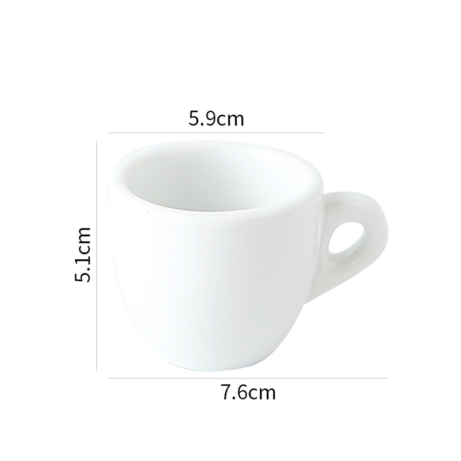 12 قطعة أبيض خزف فنجان قهوة 80 مل