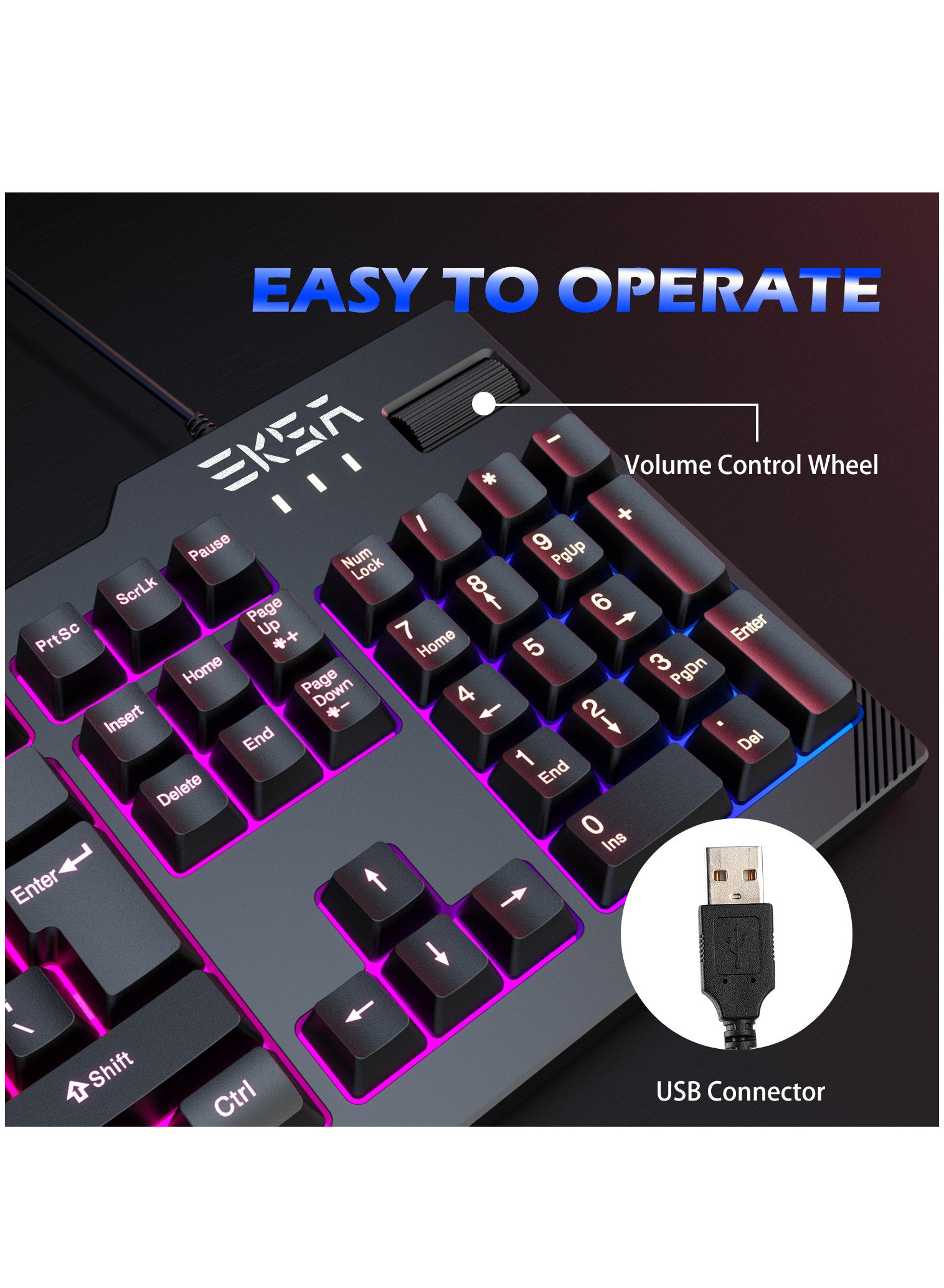 Eksa Et100 برو لوحة المفاتيح والفأرة ، لوحة الماوس وسماعة