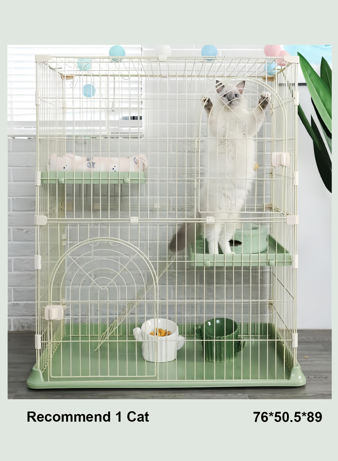 ثلاثة طبقة القط قفص الحيوانات الأليفة ملعب سياج بيت الكلب القط المقصورة الداخلية مع القمامة مساحة إضافية مجانا