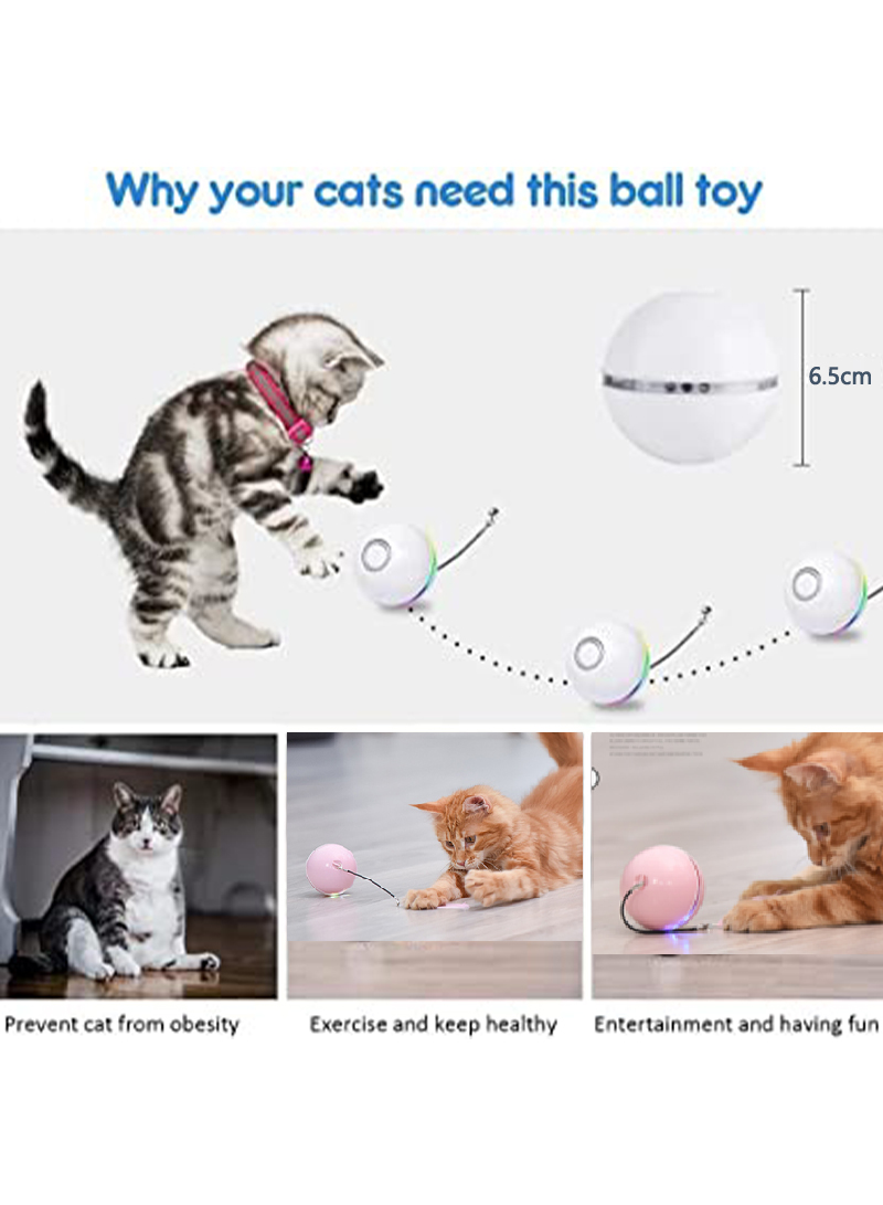 ذكي لعبة القط التفاعلية الناقل التسلسلي العام شحن الحيوانات الأليفة لعبة الكرة لعبة القط مع الريش أجراس