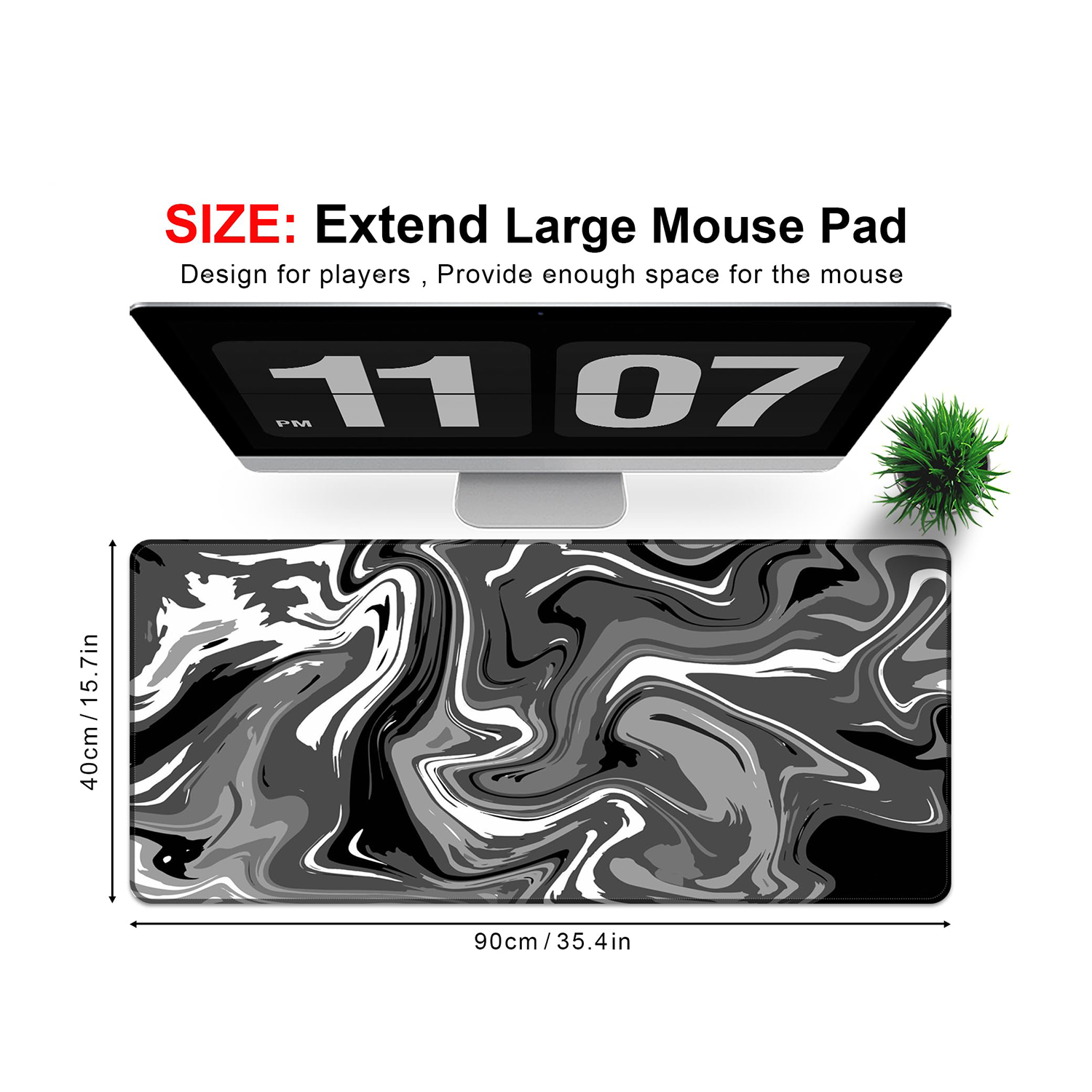 Large Mouse Pad 900*400mm Size,Anti-Skid Gaming Mouse Pad Office Desk Mat Desk Pad for Computers Laptop