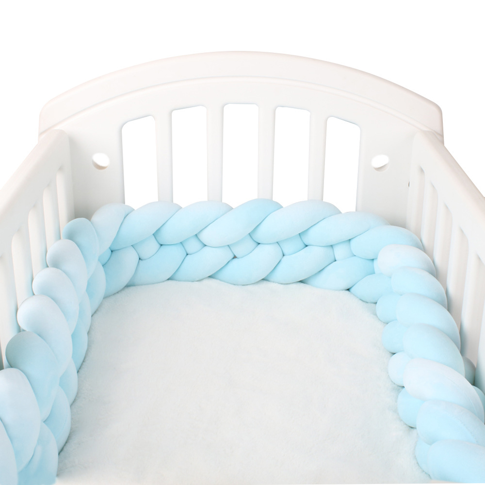 طفل المضادة للتصادم السرير ملفوفة حول 4 حبلا مضفر مضفر الشريط معقود الطفل المضادة للتصادم السرير حول غرفة الطفل الديكور