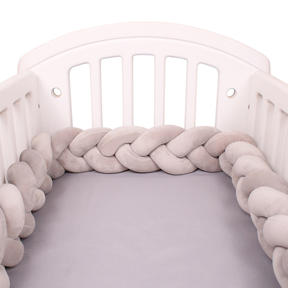طفل المضادة للتصادم السرير ملفوفة حول 4 حبلا مضفر مضفر الشريط معقود الطفل المضادة للتصادم السرير حول غرفة الطفل الديكور