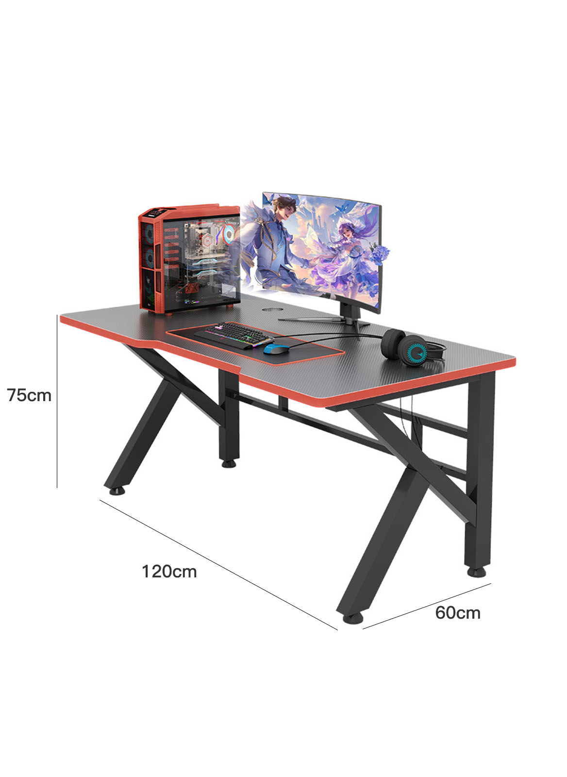 ألعاب القوى الإلكترونية طاولة الكمبيوتر 120 * 60 * 75cm